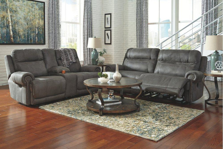 ASHLEY FURNITURE 3840194 Austere Reclining Loveseat With Console