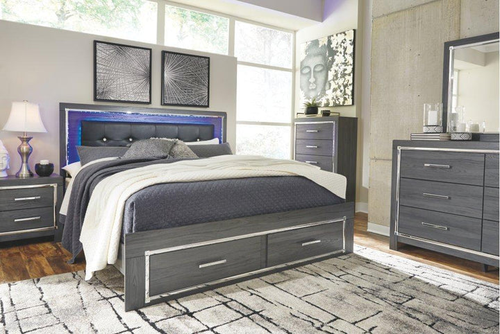 ASHLEY FURNITURE B214B11 Lodanna King Panel Bed With 2 Storage Drawers