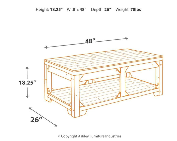 ASHLEY FURNITURE PKG007150 Coffee Table With 2 End Tables