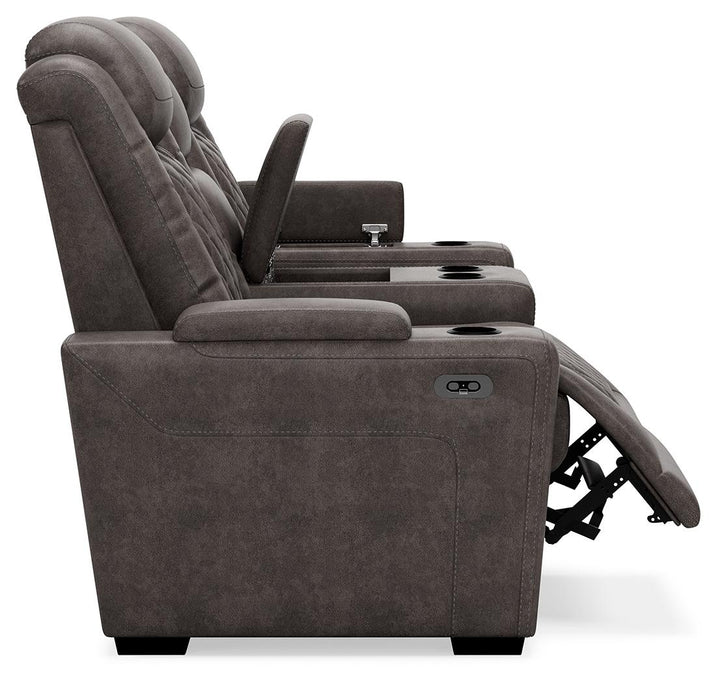 ASHLEY FURNITURE 9300318 Hyllmont Power Reclining Loveseat With Console