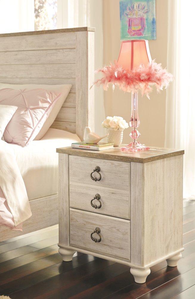 ASHLEY FURNITURE PKG004350 Twin Panel Headboard With Mirrored Dresser and 2 Nightstands