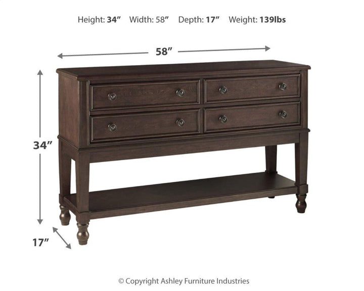 ASHLEY FURNITURE PKG002160 Dining Table and 6 Chairs With Storage