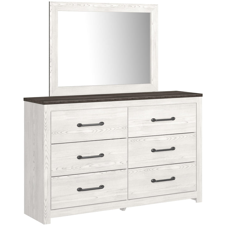 ASHLEY FURNITURE PKG009379 Full Panel Bed With Mirrored Dresser and Chest