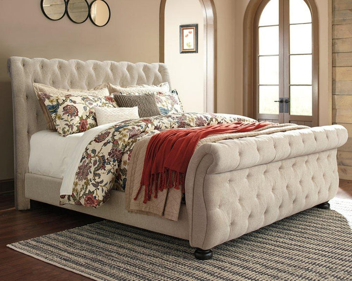 ASHLEY FURNITURE B643B3 Willenburg Queen Upholstered Sleigh Bed