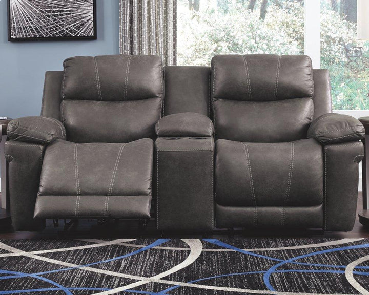 ASHLEY FURNITURE 3000418 Erlangen Power Reclining Loveseat With Console