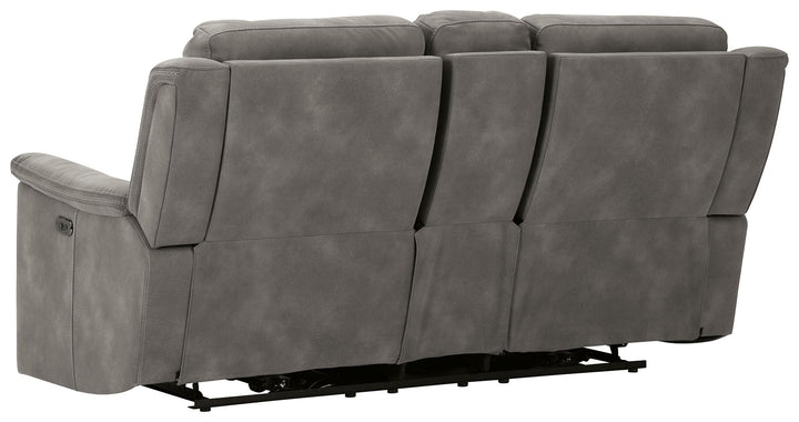 ASHLEY FURNITURE 5930118 Next-gen Durapella Power Reclining Loveseat With Console