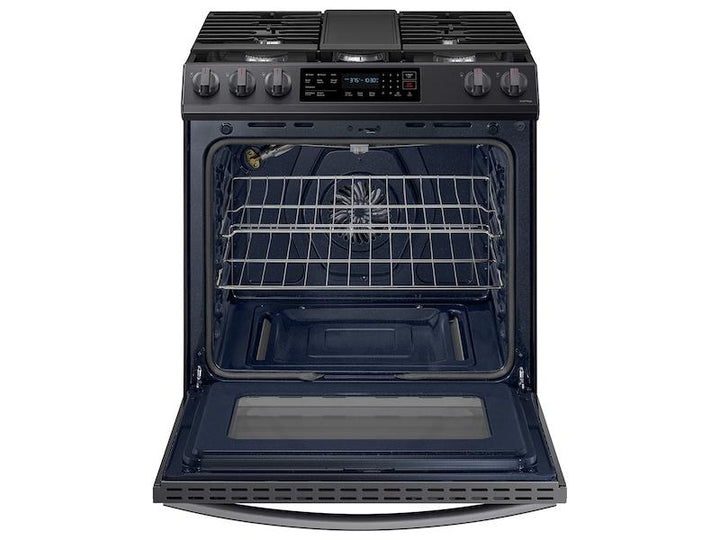 SAMSUNG NX60T8311SG 6.0 cu. ft. Smart Slide-in Gas Range with Convection in Black Stainless Steel