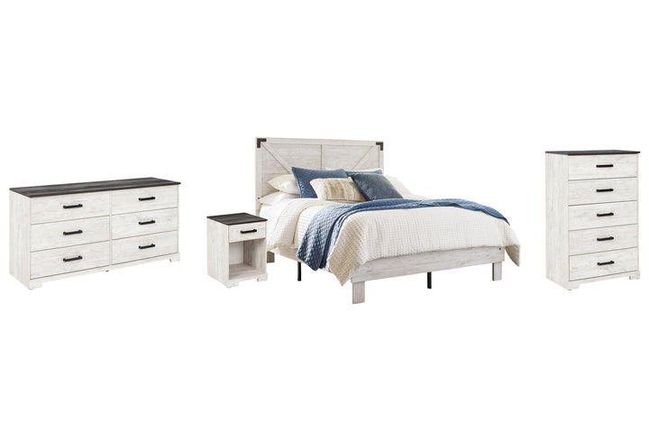 ASHLEY FURNITURE PKG009362 Full Platform Bed With Dresser, Chest and Nightstand