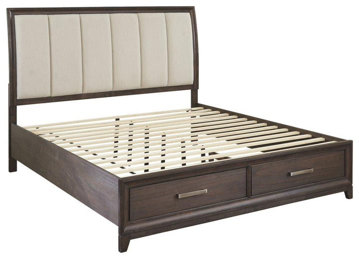 ASHLEY FURNITURE B497B5 Brueban California King Panel Bed With 2 Storage Drawers