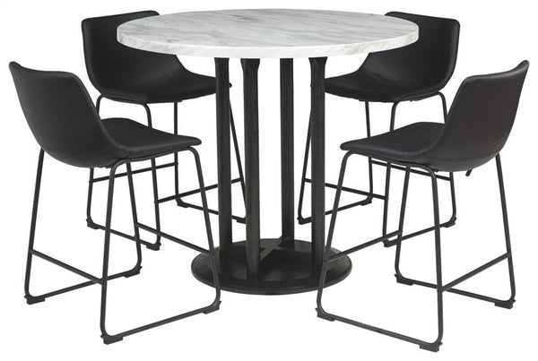 ASHLEY FURNITURE PKG001962 Counter Height Dining Table and 4 Barstools