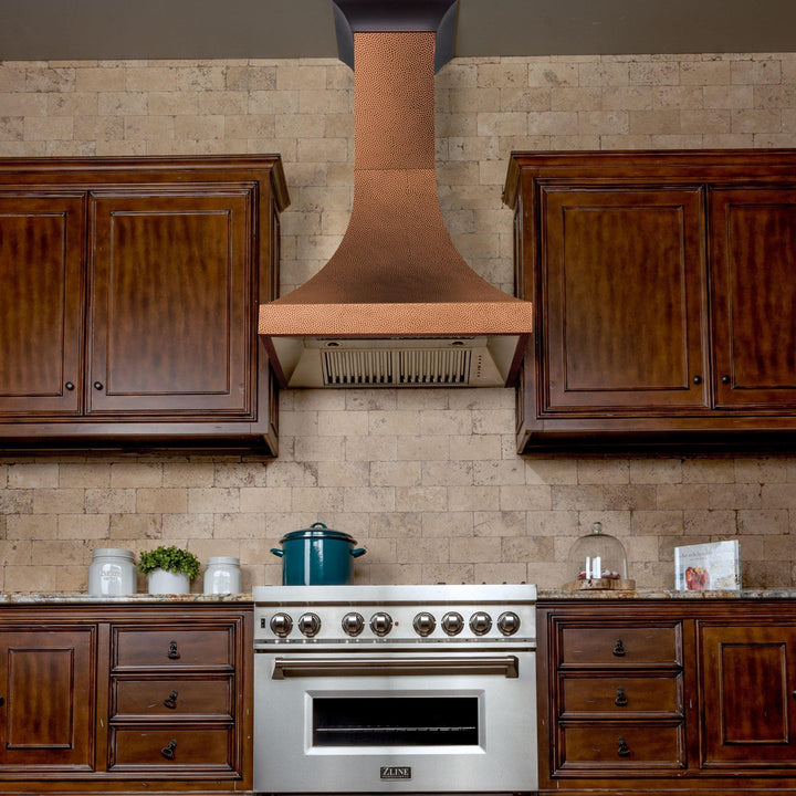 ZLINE KITCHEN AND BATH 8632H30 ZLINE Designer Series Hand-Hammered Copper Finish Wall Range Hood Size: 30 Inch