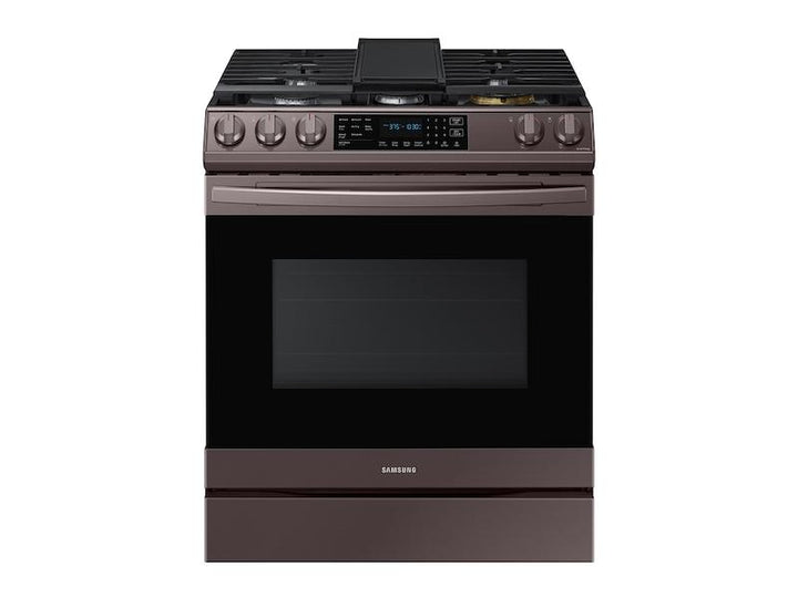 SAMSUNG NX60T8511ST 6.0 cu ft. Smart Slide-in Gas Range with Air Fry in Tuscan Stainless Steel