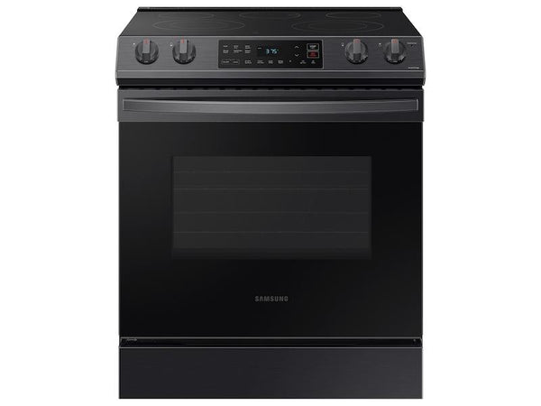 SAMSUNG NE63T8111SG 6.3 cu. ft. Smart Slide-in Electric Range in Black Stainless Steel