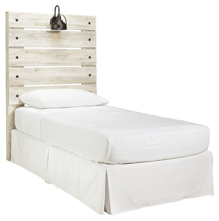 ASHLEY FURNITURE PKG002952 Twin Panel Headboard With Mirrored Dresser and 2 Nightstands