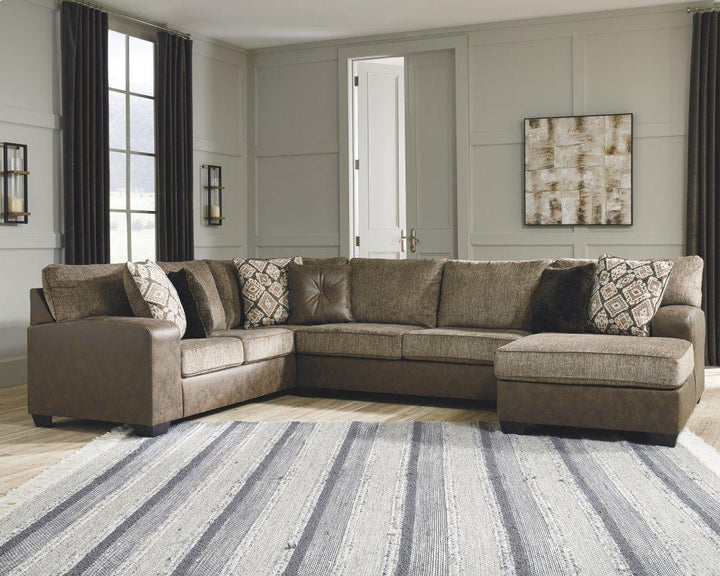 ASHLEY FURNITURE 91302S2 Abalone 3-piece Sectional With Chaise