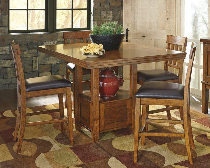 ASHLEY FURNITURE D594D1 Ralene Counter Height Dining Table and 4 Barstools