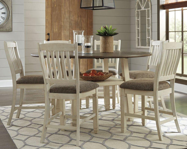 ASHLEY FURNITURE D647D5 Bolanburg Counter Height Dining Table With 6 Barstools