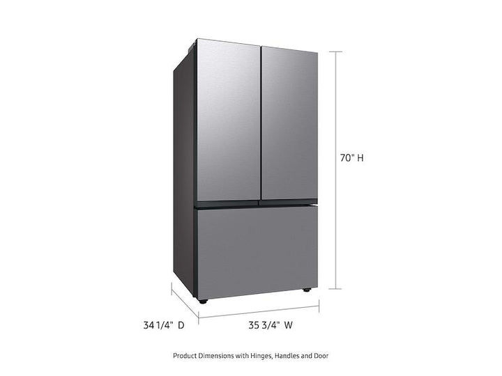 SAMSUNG RF30BB6200QLAA Bespoke 3-Door French Door Refrigerator 30 cu. ft. with AutoFill Water Pitcher in Stainless Steel