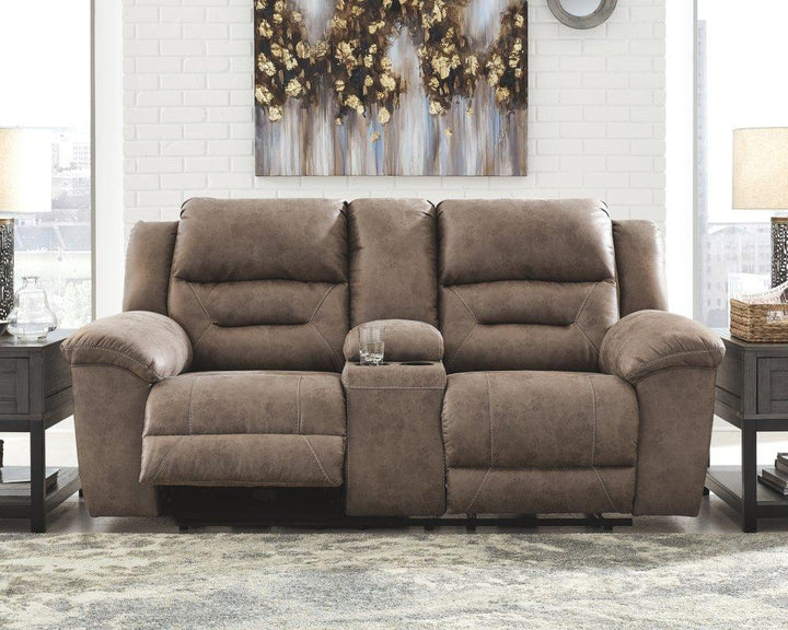 ASHLEY FURNITURE 3990596 Stoneland Power Reclining Loveseat With Console