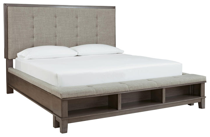 ASHLEY FURNITURE B649B4 Hallanden King Panel Bed With Storage