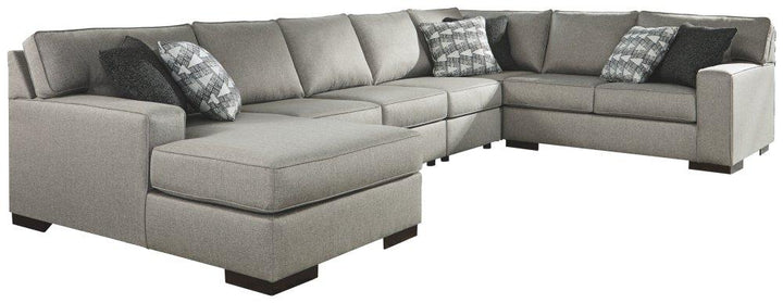 ASHLEY FURNITURE 41902S8 Marsing Nuvella 5-piece Sectional With Chaise