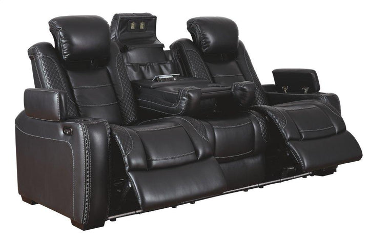 ASHLEY FURNITURE 37003U3 Party Time Power Reclining Sofa and Loveseat With Power Recliner