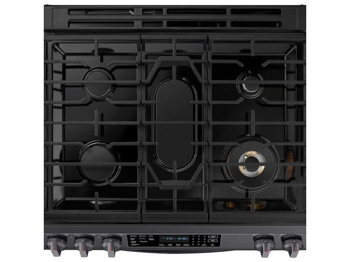 SAMSUNG NX60T8511SG 6.0 cu ft. Smart Slide-in Gas Range with Air Fry in Black Stainless Steel