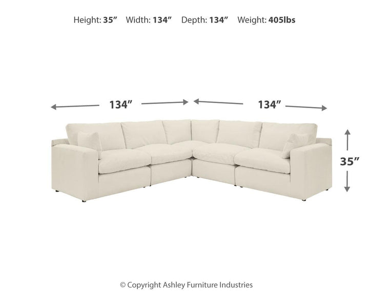 ASHLEY FURNITURE PKG013011 5-piece Sectional With Ottoman