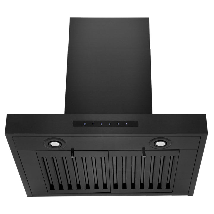 ZLINE KITCHEN AND BATH BSKEN24 ZLINE Convertible Vent Wall Mount Range Hood in Black Stainless Steel Size: 24 Inch