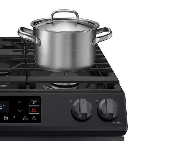 SAMSUNG NX60T8111SG 6.0 cu. ft. Smart Slide-in Gas Range in Black Stainless Steel