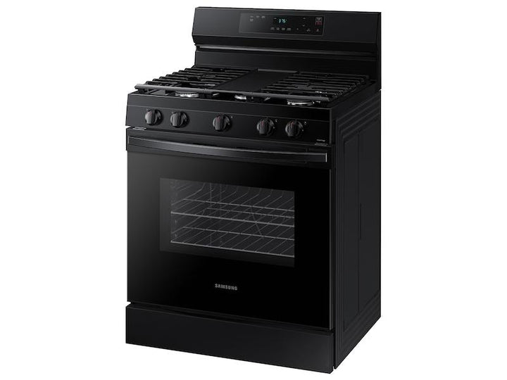 SAMSUNG NX60A6111SB 6.0 cu. ft. Smart Freestanding Gas Range with Integrated Griddle in Black