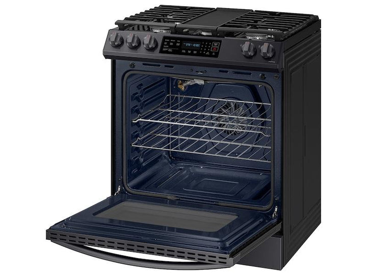 SAMSUNG NX60T8311SG 6.0 cu. ft. Smart Slide-in Gas Range with Convection in Black Stainless Steel