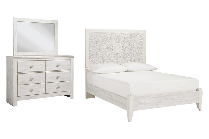 ASHLEY FURNITURE PKG007427 Full Panel Bed With Mirrored Dresser