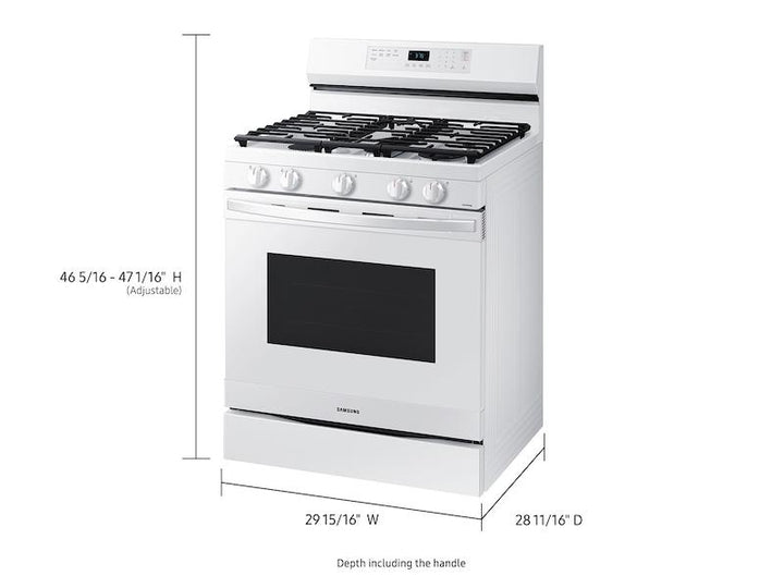 SAMSUNG NX60A6511SW 6.0 cu. ft. Smart Freestanding Gas Range with Integrated Griddle in White