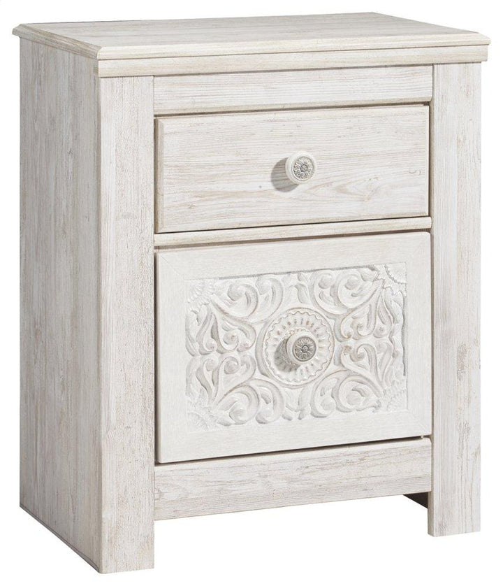 ASHLEY FURNITURE PKG000708 Twin Panel Bed With Nightstand