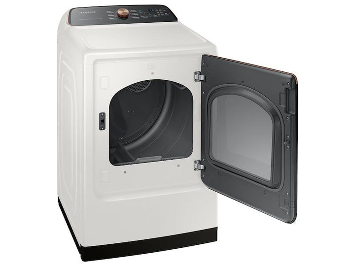 SAMSUNG DVE55A7300E 7.4 cu. ft. Smart Electric Dryer with Steam Sanitize+ in Ivory