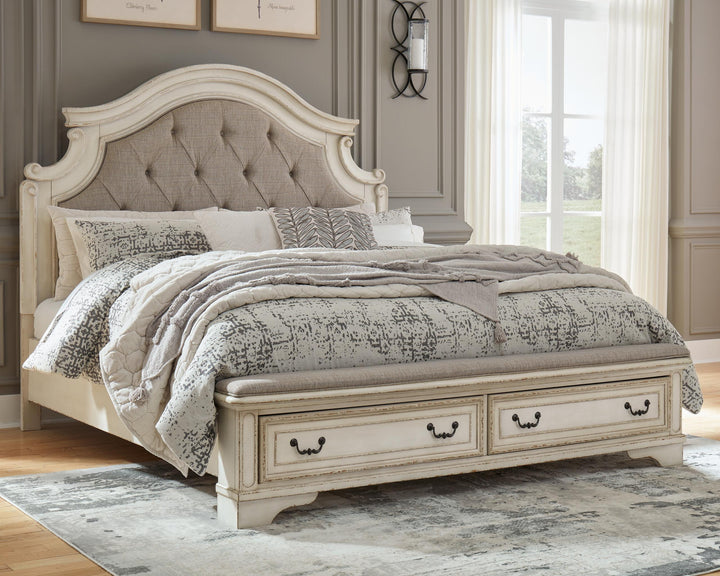ASHLEY FURNITURE B743B18 Realyn Queen Upholstered Bed
