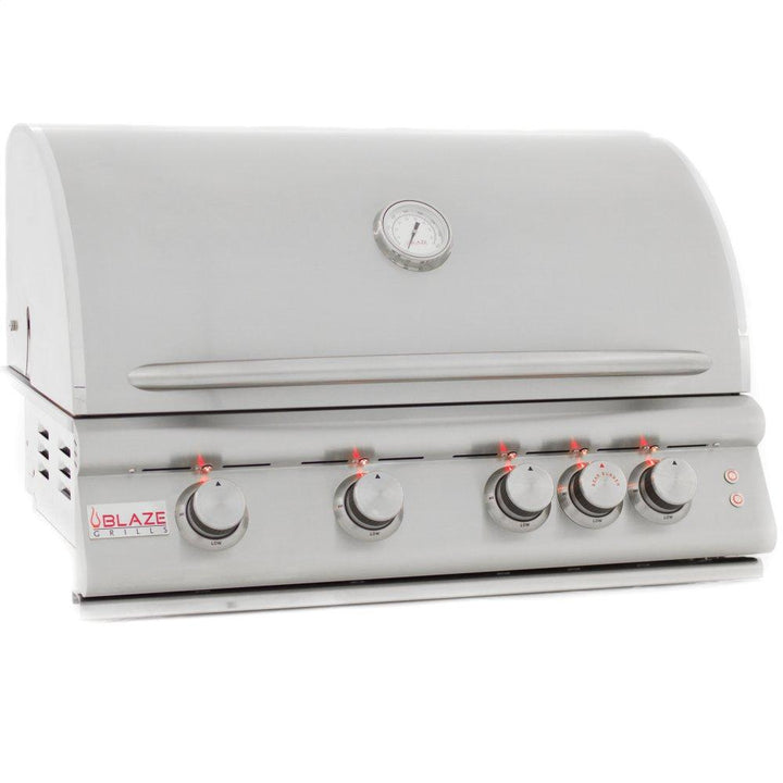 BLAZE GRILLS BLZ4LTE2NG Blaze 32 Inch 4-Burner LTE Gas Grill With Rear Burner and Built-in Lighting System, With Fuel Type - Natural Gas