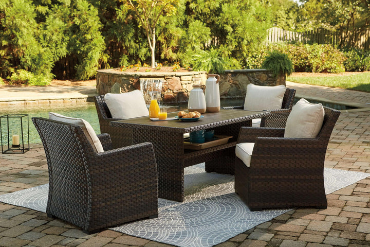 ASHLEY FURNITURE PKG012910 Outdoor Dining Table and 4 Chairs