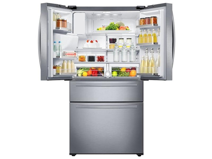 SAMSUNG RF25HMIDBSR 25 cu. ft. Large Capacity 4-Door French Door Refrigerator with External Water & Ice Dispenser in Stainless Steel