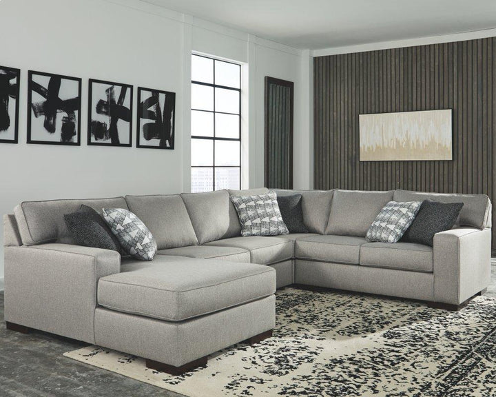 ASHLEY FURNITURE 41902S5 Marsing Nuvella 4-piece Sectional With Chaise