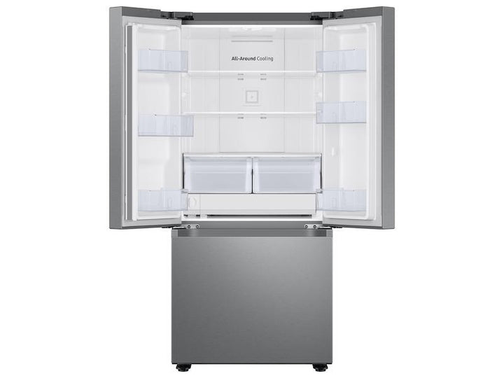 SAMSUNG RF22A4221SR 22 cu. ft. Smart 3-Door French Door Refrigerator with External Water Dispenser in Fingerprint Resistant Stainless Steel