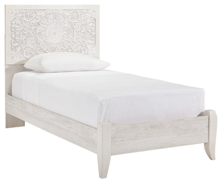ASHLEY FURNITURE PKG002877 Twin Panel Bed With Mirrored Dresser