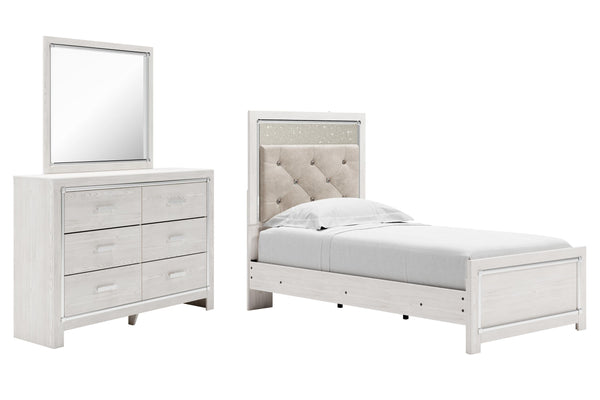 ASHLEY FURNITURE PKG009443 Twin Panel Bed With Mirrored Dresser