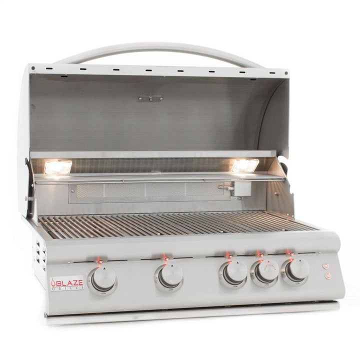 BLAZE GRILLS BLZ4LTE2NG Blaze 32 Inch 4-Burner LTE Gas Grill With Rear Burner and Built-in Lighting System, With Fuel Type - Natural Gas