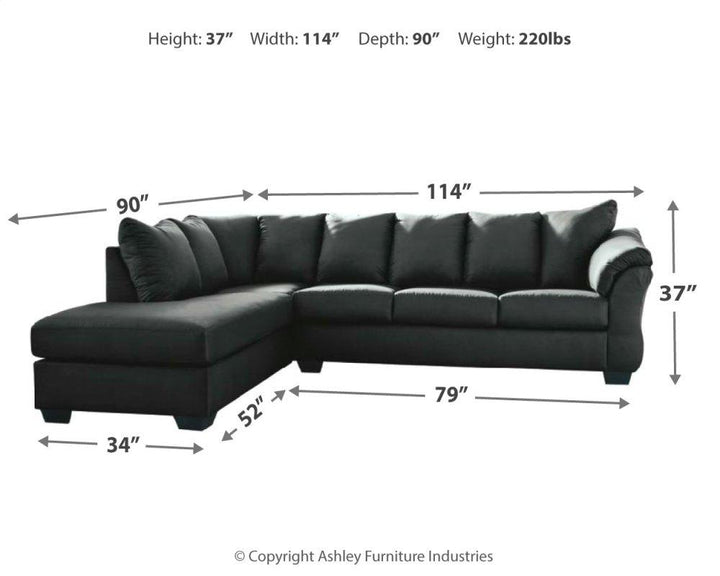 ASHLEY FURNITURE PKG001685 2-piece Sectional With Ottoman