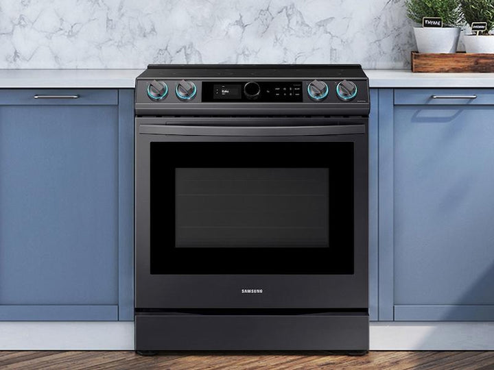 SAMSUNG NE63T8711SG 6.3 cu ft. Smart Slide-in Electric Range with Smart Dial & Air Fry in Black Stainless Steel