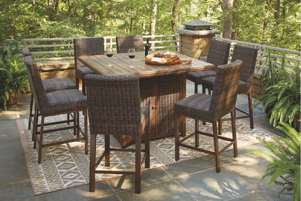 ASHLEY FURNITURE PKG000291 Outdoor Dining Table and 8 Chairs