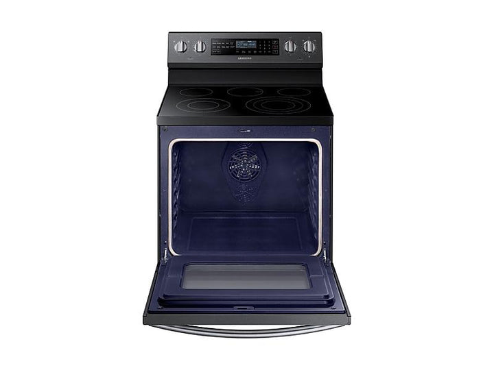 SAMSUNG NE59N6650SG 5.9 cu. ft. Freestanding Electric Range with True Convection & Steam Assist in Black Stainless Steel