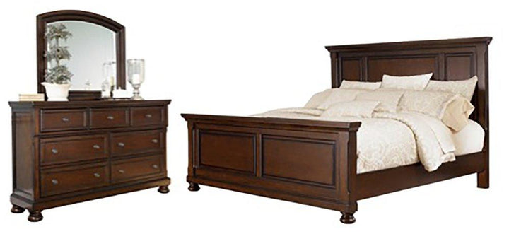 ASHLEY FURNITURE PKG000001 King Panel Bed With Mirrored Dresser